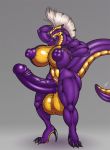  anthro areola balls big_balls big_breasts breasts claws dickgirl dragon erection eyes_closed hair hi_res horn huge_balls huge_breasts humanoid_penis hyper hyper_penis intersex lips muscular muscular_dickgirl muscular_intersex nipples penis prettypinkponyprincess purple_areola purple_lips purple_nipples purple_penis solo standing vein veiny_penis 