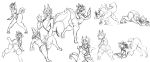  2016 all_fours ambiguous_gender anthro anus ass_up big_breasts blush breasts butt clenched_teeth clothing cute_fangs digitigrade dragon eyes_closed female group hair hand_on_breast hi_res horn looking_pleasured lying masturbation monochrome navel nipples nude on_one_leg open_mouth pussy short_hair simple_background sketch standing surprise tail_growth teeth thick_thighs tongue tongue_out torn_clothing transformation underwear vaginal vaginal_masturbation watsup white_background wide_hips wings 