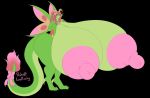  big_breasts bracelet breasts clothing dragon dress fairy_dragon female flower hair horn huge_breasts huge_nipples hyper hyper_breasts jewelry necklace pink_bow pink_flower pink_hair pink_ribbon pink_tail_tuft plant riku ring spring veedway wings 