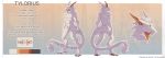  4_toes 5_fingers anthro barefoot fur hi_res male model_sheet ravoilie solo standing toes white_fur 