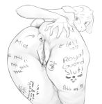  absurd_res anthro anus big_butt bovid butt caprine female goat greyscale hi_res looking_at_viewer mammal monochrome ppmp presenting presenting_anus presenting_pussy pussy rear_view sketch solo_focus thick_thighs toriel undertale video_games 
