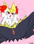  &lt;3 &lt;3_eyes 2019 anus blush braixen breasts butt canid canine dialogue digital_media_(artwork) female fur hair hi_res in_heat inner_ear_fluff looking_at_viewer mammal nintendo nude open_mouth ownychan pok&eacute;mon pok&eacute;mon_(species) pussy pussy_juice sharp_teeth simple_background solo spread_legs spreading teeth text tongue tongue_out video_games 