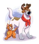  2019 by-nc-nd canid canine canis collar creative_commons disney dodger_(disney) domestic_cat domestic_dog felid feline felis fur male mammal oliver_(disney) oliver_and_company orange_fur orlandofox whiskers white_fur young 
