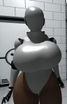  0r0ch1 android big_breasts breasts cybernetics dark_skin featureless_face female haydee haydee_(game) huge_breasts machine not_furry robot solo thick_thighs video_games 