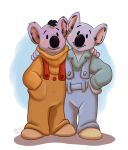  2019 anthro black_nose brother brothers by-nc-nd clothed clothing creative_commons digital_media_(artwork) disney fur group hi_res koala male mammal marsupial orlandofox sibling the_koala_brothers vombatiform 