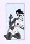  anthro breasts clothing female giant_panda hi_res kneeling legwear looking_at_viewer mammal mostly_nude nastynatalie nipples pussy rubber solo thigh_highs ursid wide_hips 