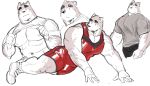  2019 abs anthro canid canine clothing digital_media_(artwork) fur hi_res kemono male mammal muscular muscular_male syukapong wrestling_singlet 