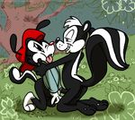  annie-mae erection gay interspecies looney_tunes male mammal penis pep&#233;_le_pew pepe_le_pew skunk wakko_warner warner_brothers 