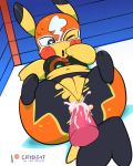  2019 anal anal_penetration anus big_breasts big_butt blush breasts bulge butt cleft_tail clothed clothing conditional_dnp cosplay_pikachu crybleat cum cum_inside digital_media_(artwork) dipstick_ears dipstick_tail erection female fur markings mask multicolored_ears multicolored_tail nintendo open_mouth orgasm penetration penis pikachu pikachu_libre pok&eacute;mon pok&eacute;mon_(species) pussy sex simple_background skinsuit thick_thighs tight_clothing torn_clothing video_games yellow_fur 