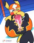  2019 anus big_butt blush bodysuit breasts bulge butt cleft_tail clothed clothing conditional_dnp cosplay_pikachu crybleat cum cum_inside digital_media_(artwork) dipstick_ears erection female fur huge_butt male male/female mask multicolored_ears nintendo open_mouth penetration penis pikachu pikachu_libre pok&eacute;mon pok&eacute;mon_(species) pussy sex simple_background skinsuit thick_thighs tight_clothing torn_clothing vaginal vaginal_penetration video_games wide_hips yellow_fur 