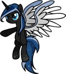  2011 alpha_channel assiel black_fur blue_eyes blue_hair equid eyebrows fan_character feathered_wings feathers female feral frown fur hair horn hovering looking_at_viewer mammal multicolored_hair my_little_pony raised_eyebrow reaction_image simple_background snowdrift solo spread_wings transparent_background unamused winged_unicorn wings 