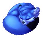  2017 alpha_channel ambiguous_gender black_fur blue_fur blue_hair canid canine canis chocolatecoins curled_up dex_blueberry digital_media_(artwork) dipstick_tail eyes_closed feral fox fur hair hybrid lying mammal multicolored_tail simple_background sleeping smile solo stripes transparent_background wolf 