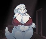  big_breasts breasts canid canine canis cleavage clothed clothing female goblinhordestudios huge_breasts k9wolf lingerie mammal slightly_chubby solo voluptuous wolf 