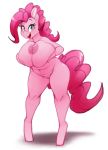  2019 absurd_res areola big_breasts breasts equid equine eyelashes female friendship_is_magic hi_res holding_breast huge_breasts looking_at_viewer mammal my_little_pony nipples pinkie_pie_(mlp) pussy replica_(artist) simple_background solo white_background 