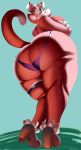  anthro big_butt butt clothed clothing domestic_cat eyelashes felid feline felis female footwear fur green_eyes high_heels huge_butt isolatedartest_(artist) looking_at_viewer mammal pink_fur shima_luan shoes simple_background slit_pupils solo super_planet_dolan thick_thighs vimhomeless wide_hips 