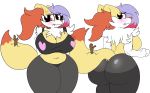  2019 angry belly big_breasts big_butt blush bra braianna_(darkwolf) braixen breasts butt canid canine chest_tuft cleavage clothed clothing darkwolfhybrid digital_media_(artwork) dummy_thick embarrassed fluffy flustered mammal navel nintendo nude panties pok&eacute;mon pok&eacute;mon_(species) slightly_chubby stick thick_thighs tuft underwear vein video_games wide_hips 