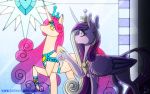  2019 equid female friendship_is_magic horn inuhoshi-to-darkpen mammal my_little_pony princess_amore_(mlp) princess_cadance_(mlp) stained_glass winged_unicorn wings 