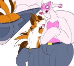  big_butt butt canid canine clothed clothing femboi_lugia_(lightningfire12) girly huge_butt jeans legendary_pok&eacute;mon lightningfire12 lugia male mammal nintendo pants pok&eacute;mon pok&eacute;mon_(species) thick_thighs topless video_games wide_hips 