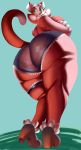  anthro big_butt butt clothed clothing domestic_cat eyelashes felid feline felis female footwear fur green_eyes high_heels huge_butt isolatedartest_(artist) looking_at_viewer mammal pink_fur shima_luan shoes simple_background slit_pupils solo super_planet_dolan thick_thighs translucent vimhomeless wide_hips 