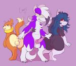  &lt;3 2019 anthro balls blindfold breasts buizel butt canid canine canis digital_media_(artwork) domestic_cat domestic_dog felid feline felis female fur hair lil_tarap lutrine lycanroc male mammal mustelid nintendo nude penis pok&eacute;mon pok&eacute;mon_(species) pussy simple_background slightly_chubby video_games 