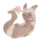  &lt;3 blush collar fan_character furret heartberry hi_res kemono looking_at_viewer nintendo nrj_275 open_mouth pecha_berry pok&eacute;mon pok&eacute;mon_(species) simple_background smile solo video_games white_background 