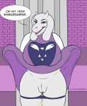  big_breasts breasts clothing curvaceous enroshiva hi_res looking_at_viewer panties peeing pussy toriel undertale underwear upskirt urine video_games watersports wet wet_clothing wet_panties wet_underwear 