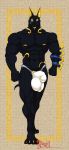  2019 4_toes 5_fingers abs anthro anubian_jackal balls biceps big_muscles black_nose black_skin blue_eyes bulge canid canine canis claws clothed clothing digitigrade fist half-erect hi_res hungothenomster jackal looking_at_viewer male mammal markings muscular muscular_male muscular_thighs nipples pecs penis solo standing toe_claws toes topless underwear yellow_nose 
