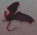  2019 averrisvis claws digital_media_(artwork) dragon feral hi_res horn membranous_wings simple_background solo spines teeth wings wyvern 