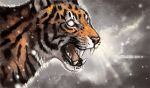  2019 black_lips digital_media_(artwork) felid feral flashw fur mammal open_mouth orange_fur pantherine solo striped_fur stripes teeth tiger tongue whiskers 