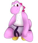  big_butt bottomwear briefs bulge butt clothing girly hi_res huge_butt lightningfire12 looking_at_viewer male mario_bros nintendo pink_skin scalie shorts underwear video_games yoshi 