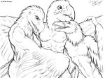  accipitrid accipitriform ambiguous_gender anthro avian bird chris_sawyer corvid corvus_(genus) eagle group naughty_face nude parrot 