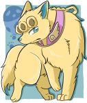  2019 3_toes alternate_species canid canine canis domestic_dog feral feralized fur giorno_giovanna hi_res jojo&#039;s_bizarre_adventure looking_at_viewer mammal solo toes toumoro_22 yellow_fur 