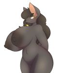  areola big_breasts black_fur black_hair breasts canid canine canis female fur hair hi_res huge_breasts jackal lightningfire12 mammal nipples nude solo thick_thighs wide_hips 