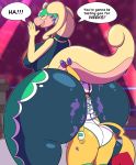  anthro big_breasts big_butt breasts butt clothed clothing dialogue female geckonori goodra hi_res huge_butt nintendo pikachu pok&eacute;mon pok&eacute;mon_(species) video_games 