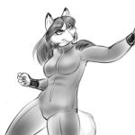  anthro breasts canid canine female fox fur furryfight_chronicles hair kalita_(furryfight_chronicles) lutherine mammal simple_background solo white_background 