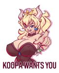  alternate_species big_breasts bowser bowsette_meme breasts cleavage clothed clothing collar crossgender crown female humanoid mario_bros n647 nintendo nipple_outline spiked_collar spikes super_crown video_games 