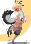  accipitriform avian bird clothing edmol female hi_res secretary secretary_bird torn_clothing transformation 