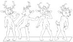  0000seed animal_genitalia antlers balls brother butt clothed clothing gesture girly horn male nude penis sheath sibling tara_voxis topless twins v_sign willow_voxis 