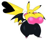  &lt;3 2019 big_breasts breasts brown_eyes busty_feral butt cleavage cleft_tail clothed clothing cosplay eyelashes eyeshadow female feral fur huge_breasts hyper hyper_breasts looking_at_viewer makeup mammal multicolored_ears nintendo pikachu pok&eacute;mon pok&eacute;mon_(species) rodent rouge_the_bat simple_background solo sonic_(series) thick_thighs video_games walter_sache wide_hips yellow_fur 