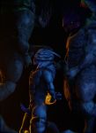  2018 alien ball_gag bdsm bondage bound chair erection gag hi_res krogan male mass_effect penis ralic_turman turian video_games 