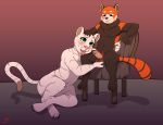  absurd_res ailurid anthro blush explict felid female fondling hi_res male male/female mammal marcus mr.smile pantherine penis pussy red_panda size_difference tiger yuki 