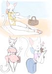  anthro beach bow breasts clothing crop_top domestic_cat dress felid feline felis female fur hi_res jeans jerry_mouse kissing mammal metro-goldwyn-mayer mouse murid murine pants picnic punipaws rodent seaside shirt size_difference tom_and_jerry toodles_(springtime_for_thomas) toodles_galore topwear white_fur 