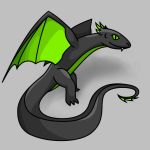  1:1 2019 ambiguous_gender asp_the_wyvern black_body black_wings cel_shading digital_drawing_(artwork) digital_media_(artwork) dragon fangs feral full-length_portrait green_body green_wings grey_background leaning leaning_forward long_tail membranous_wings nude odnp2tjl portrait scalie sharp_teeth side_view simple_background smile solo tail_blade teeth wings wyvern 