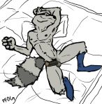 2019 absurd_res anthro armpit_hair balls digital_media_(artwork) erection ffog fur hi_res humanoid_hands humanoid_penis male mammal nipples nude penis procyonid raccoon simple_background sly_cooper sly_cooper_(series) solo sony_corporation sony_interactive_entertainment sucker_punch_productions video_games 