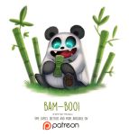  bamboo black_sclera blue_eyes cryptid-creations ghost giant_panda grass mammal patreon simple_background sitting solo spirit ursid 