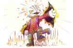  2019 anthro boots cleric clothed clothing digital_drawing_(artwork) digital_media_(artwork) domestic_cat felid feline felis footwear fur grey_fur hi_res magic male mammal multicolored_fur open_mouth pink_nose sexotheque sharp_teeth shield simple_background smile solo spikes teeth two_tone_fur white_background white_fur yellow_eyes 