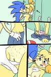 2019 animal_crossing anthro blush breasts canid canine canis clothing comic countershade_torso countershading crossover digital_media_(artwork) domestic_dog duo english_text eulipotyphlan female fingering fur hair hedgehog hi_res isabelle_(animal_crossing) kissing loshon male male/female mammal nintendo nipples nude open_mouth pussy shih_tzu simple_background sonic_(series) sonic_the_hedgehog text thick_thighs toes toy_dog vaginal vaginal_fingering video_games yellow_fur 