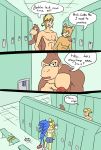  2019 animal_crossing anthro breasts canid canine canis clothing comic countershade_torso countershading dialogue digital_media_(artwork) domestic_dog donkey_kong_(character) donkey_kong_(series) english_text eulipotyphlan female fox fox_mccloud fur group hair hedgehog hi_res human humanoid interspecies isabelle_(animal_crossing) kissing link loshon male male/female mammal nintendo nipples shih_tzu sonic_(series) sonic_the_hedgehog star_fox text the_legend_of_zelda toy_dog video_games yellow_fur 