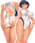  ass cameltoe cle_masahiro erect_nipples swimsuits tan_lines 