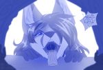  anthro autumn_(praexon) canid canine female fox long_ears looking_at_viewer male_prey mammal micro micro_prey mouse_prey mouth_shot nyum-nums rodent saliva teeth throat vore 
